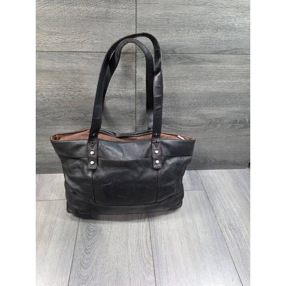 FOSSIL HUNTER SHOPPER TOTE BLACK LEATHER Bag B000760 - Picture 7 of 16